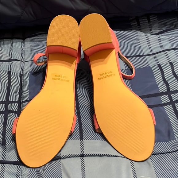 New Pink Suede Block Heel Sandals size 9 - Picture 8 of 9